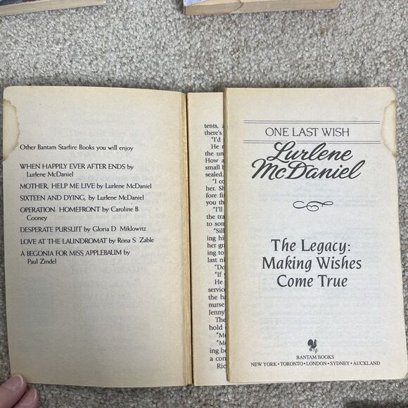 Complete Set Of 11 Lurlene McDaniel One Last Wish Series YA Teen Romance Bantam - Picture 14 of 15